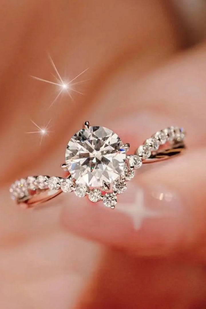 1 Carat Moissanite Heart-Shaped Ring Trendsi