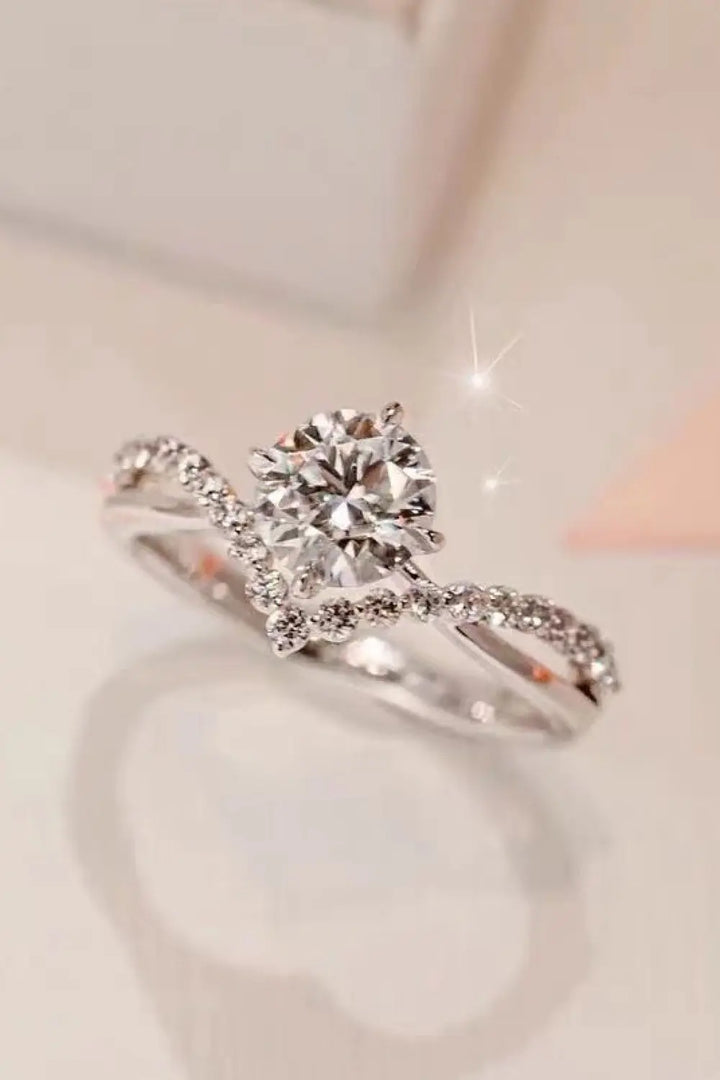 1 Carat Moissanite Heart-Shaped Ring Trendsi