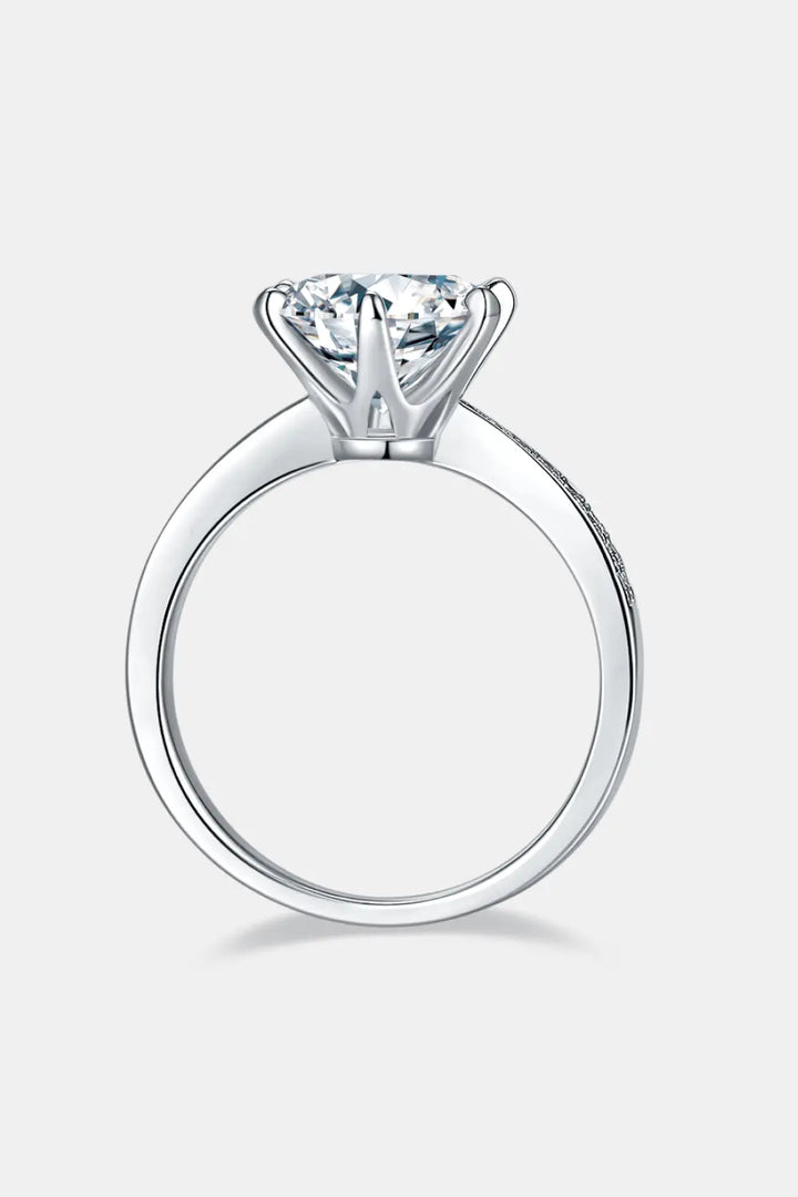 3 Carat Moissanite Side Stone Ring Trendsi