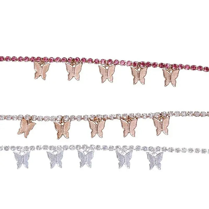 Crystal Butterfly Anklet – Bohemian Foot Jewelry for Women - JS District