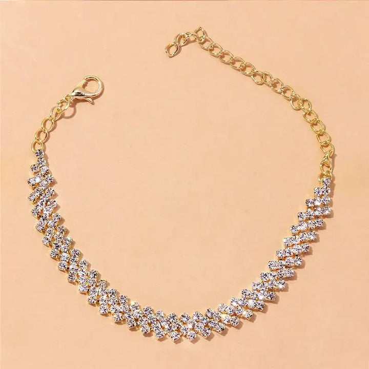 Shining Cubic Zirconia Anklet - JS District