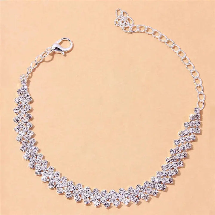 Shining Cubic Zirconia Anklet - JS District