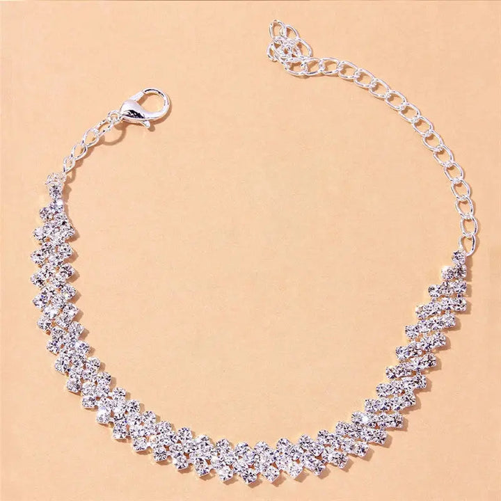 Shining Cubic Zirconia Anklet - JS District